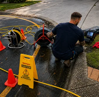 Repairing a burst drain pipe at a Pyrmont home